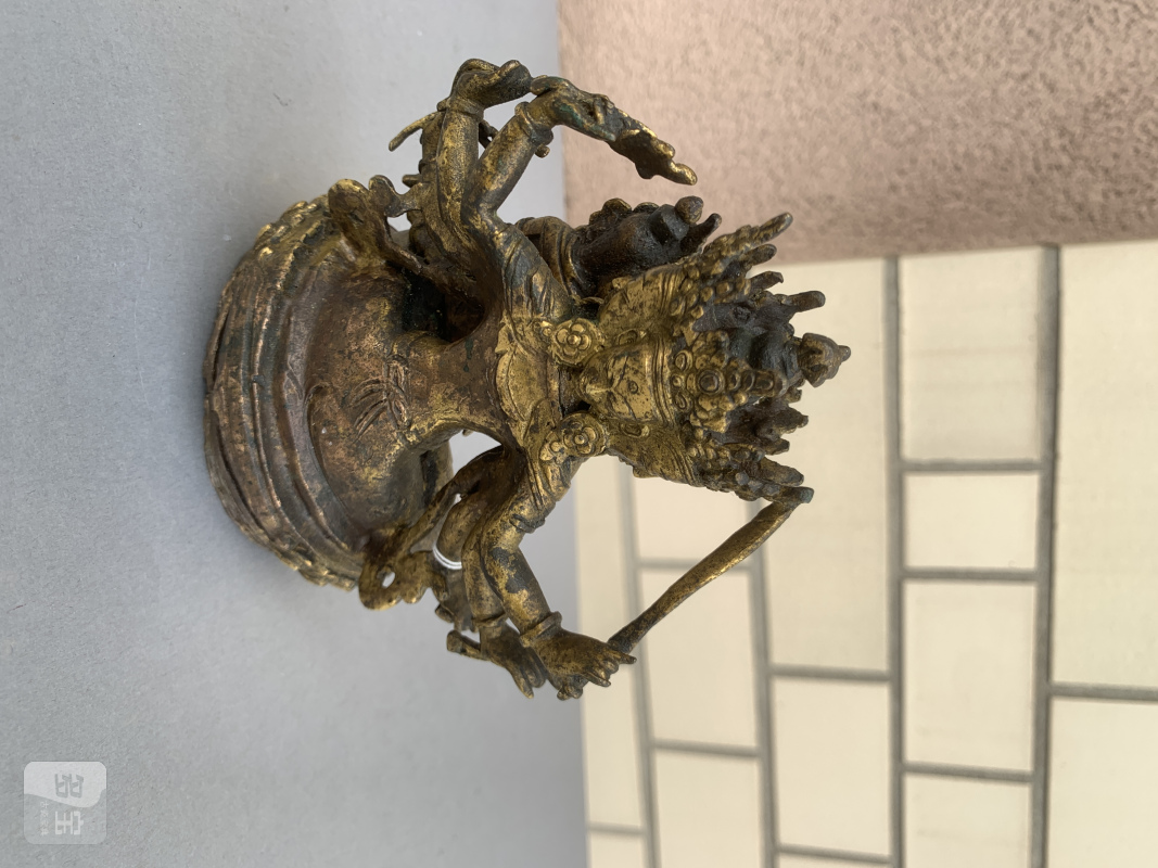 A GILT-BRONZE FIGURE OF MANJUGOSHA AND CONSORT - 图8